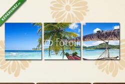 Többrészes Vászonkép, Premium Kollekció: Seychellenurlaub(125x40 cm, B01)