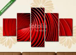 Többrészes Vászonkép, Premium Kollekció: Absztrakt piros örvény(135x70 cm, S01)