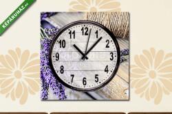 Vászonkép óra, Premium Kollekció: Levendula virágok(25x25 cm C01)