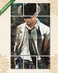 Többrészes Vászonkép, Premium Kollekció: Portrait of the man with a cigarette(135x80 cm, W01)
