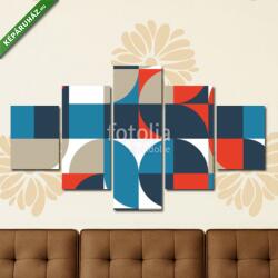 Többrészes Vászonkép, Premium Kollekció: Absztrakt retro vintage geometrikus alakzatok(135x70 cm, S01)