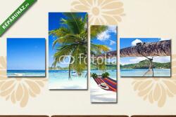 Többrészes Vászonkép, Premium Kollekció: Seychellenurlaub(125x70 cm, S02)