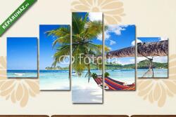 Többrészes Vászonkép, Premium Kollekció: Seychellenurlaub(135x70 cm, S01)