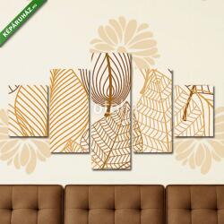 Többrészes Vászonkép, Premium Kollekció: Atumnal seamless pattern with brown leaves(135x70 cm, S01)