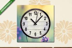 Vászonkép óra, Premium Kollekció: Pillangó levendulával(25x25 cm C01)