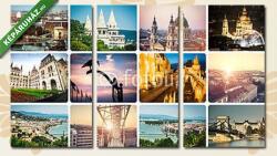 Többrészes Vászonkép, Premium Kollekció: gyönyörű épületek és látnivalók Budapesten(125x70 cm, L01)