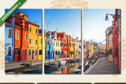 Többrészes Vászonkép, Premium Kollekció: Színes házak Burano, Velence, Olaszország(125x70 cm, L01)