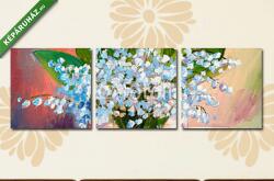 Többrészes Vászonkép, Premium Kollekció: Gyöngyvirág vázában (olajfestmény reprodukció)(125x40 cm, B01)