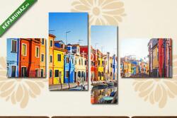 Többrészes Vászonkép, Premium Kollekció: Színes házak Burano, Velence, Olaszország(125x70 cm, S02)