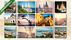 Többrészes Vászonkép, Premium Kollekció: gyönyörű épületek és látnivalók Budapesten(135x80 cm, W01)