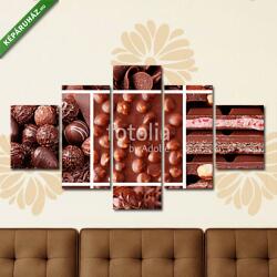 Többrészes Vászonkép, Premium Kollekció: Csokoládé kollázs(135x70 cm, S01)