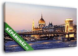 Vászonkép: Premium Kollekció: Parlamenti épület Budapesten, Magyarországon(145x80 cm)