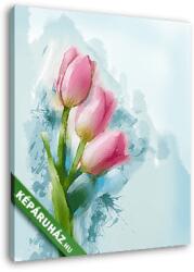 Vászonkép: Premium Kollekció: Tul ips virágok festése(130x145 cm)