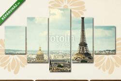  Többrészes Vászonkép, Premium Kollekció: Nézd meg az Eiffel-toronyt, Párizs, Franciaország(135x70 cm, S01)