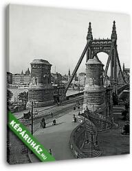  Vászonkép: FORTEPAN: Erzsébet híd budai hídfő (1912)(100x105 cm)