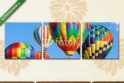 Többrészes Vászonkép, Premium Kollekció: Színes hőlégballonok(125x40 cm, B01)