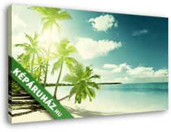  Vászonkép: Premium Kollekció: palms and sea(145x85 cm)