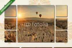  Többrészes Vászonkép, Premium Kollekció: Amikor a nap felkel Cappadocia Turkey-ban(135x80 cm, W01)