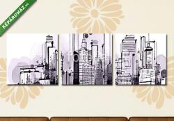 Többrészes Vászonkép, Premium Kollekció: City Skyline(125x40 cm, B01)