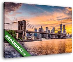 Vászonkép: New York naplemente idején a Brooklyn híddal(145x95 cm)