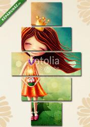 Többrészes Vászonkép, Kis királylány(135x70 cm, S01)