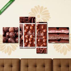 Többrészes Vászonkép, Premium Kollekció: Csokoládé kollázs(125x70 cm, S02)