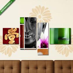 Többrészes Vászonkép, Premium Kollekció: buddha bambusz zen(125x70 cm, S02)