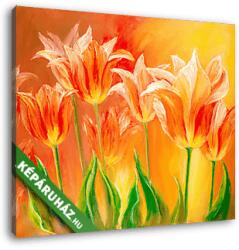 Vászonkép: Premium Kollekció: Tulipánok (olajfestmény reprodukció)(115x95 cm)
