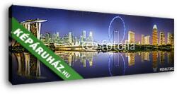 Vászonkép: Premium Kollekció: Szingapúr Skyline és kilátás Marina Bayre(55x20 cm)