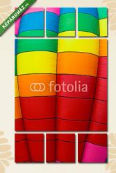 Többrészes Vászonkép, Premium Kollekció: Színes hőlégballon részlet(135x80 cm, W01)