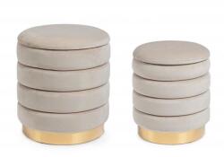 Bizzotto DARINA bézs bársony puff