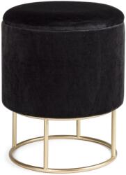 Bizzotto POLINA fekete kerek ülőke tárolóval