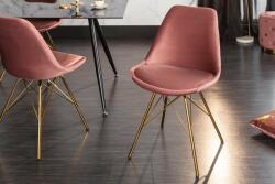 Invicta SCANDINAVIA retro rózsaszín és arany szék