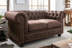 Invicta CHESTERFIELD vintage barna mikroszálas kanapé