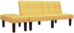 vidaXL Canapea cu 2 locuri, galben, material textil (284755) Canapea