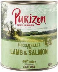 Purizon Purizon Adult 6 x 800 g - fără cereale Black Angus & curcan cu cartofi dulci și merișoare