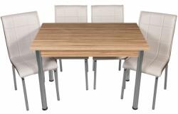 Seloo Set masa extensibila Samba cu 4 scaune capucino