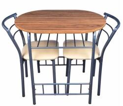 Seloo Set masa cu 2 scaune pentru bucatarie, Minimo, 53x80cm, bej