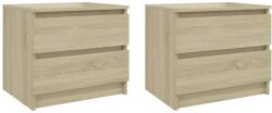vidaXL Noptiere, 2 buc. , stejar sonoma, 50x39x43, 5 cm, PAL (806200)