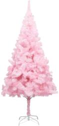 vidaXL Brad de Crăciun artificial cu suport, roz, 240 cm, PVC (329178)