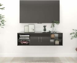 vidaXL Raft de perete, negru extralucios, 102x30x29 cm, PAL (806263) Raft