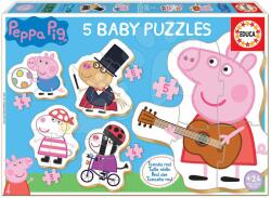 Educa Puzzle pentru cei mai mici Baby 5 Peppa Pig 2 Educa de la 24 de luni (EDU18589)