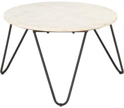 vidaXL Măsuță de cafea alb 65x65x42 cm piatră naturală aspect marmură (286446) Masa de cafea