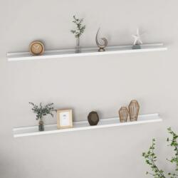 vidaXL Rafturi de perete, 2 buc. , alb, 115x9x3 cm (326659) Raft