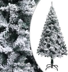 vidaXL Brad de Crăciun artificial cu zăpadă, verde, 120 cm, PVC (328481)