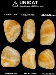 Palm Stone Calcit Galben Natural - 48-62 x 33-47 x 18-28 mm - (XXL) - Unicat
