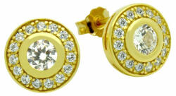 BeSpecial Cercei argint rotunzi si eleganti cu zirconii, placati cu aur (ESX0375)