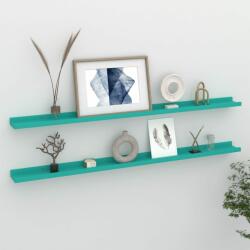 vidaXL Rafturi de perete, 2 buc. , albastru, 115x9x3 cm (326713) Raft