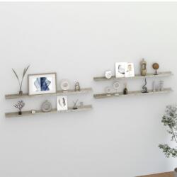 vidaXL Rafturi de perete, 4 buc. , gri beton, 115x9x3 cm (326708) Raft