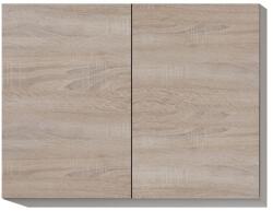 TEMPO KONDELA Felsőszekrény két ajtóval, tölgy sonoma, LINE G80